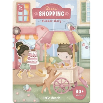 Little Doutch knížka se samolepkami nakupování rosa
