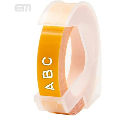 Páska AltPrint [Dymo] 3D, 9mm žlutá sytá, bílý tisk, 3m - 1ks
