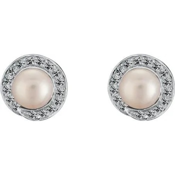 Image 1 of Swan Сребърни обици със сладководни бели перли IE0413W Swan