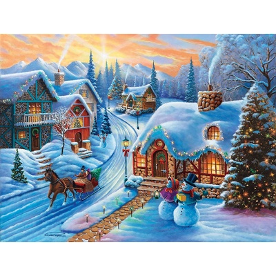 Sunsout Sunset Christmas Village 500 dielov