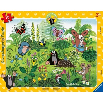 Ravensburger Детски пъзел Ravensburger от 10 части - Забавни игри в градината (5696)