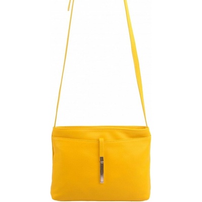 MaxFly dámska kožená crossbody kabelka 5085 žlutá