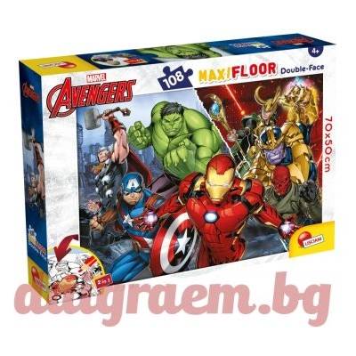 Lisciani Пъзел lisciani 99771 - 108 части - Отмъстителите, двулицев пъзел (li99771)