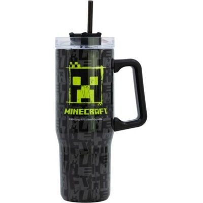 Stor Nerezový termohrnek s brčkem 940 ml Minecraft