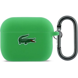 Lacoste Калъф Lacoste Liquid Silicone Croc Logo за AirPods Pro 3 зелен (LCAP3SLON)