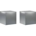 vidaXL Стойка за растения 2 pcs Сребристо 40 x 40 x 40 cm (8012527)