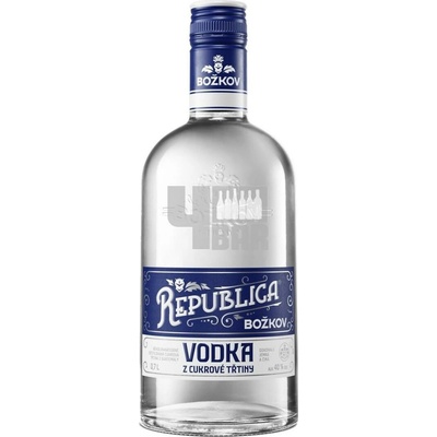 Božkov Republica Třtinová Vodka 40% 0,5 l (holá láhev)