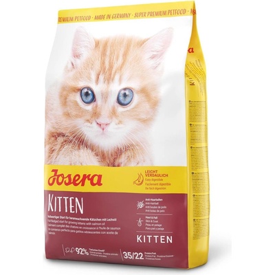 Josera Kitten - Премиум високоенергийна храна за подрастващи котки, бременни и кърмещи с пилешко и сьомга, 2 кг