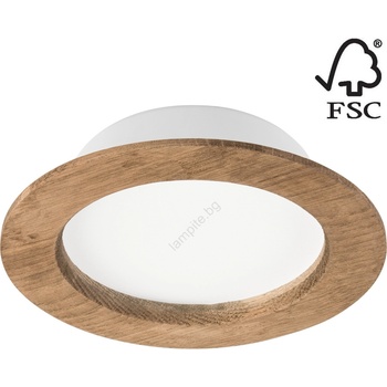 LAMKUR Led вградено осветително тяло woody spot led/12, 5w/230v 4000k орех Ø16 см (la51901)