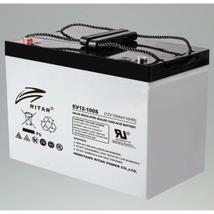 Ritar Акумулаторна батерия Ritar Power EV12-100S, 12V, 100Ah, GEL, F15(M6)/F12(M8) конектори (EV12-100S)