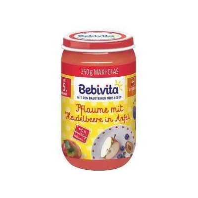 Bebivita Био пюре Bebivita, Ябълки, сливи и боровинки, 250гр, 4018852029090