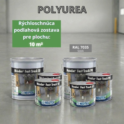 IZOLUJ.TO Zostava: Priemyseln extra ý silný povrch svetlosivá 10 m² – PROFESSIONAL (EXTRA)