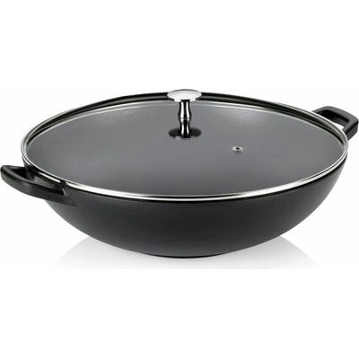 KELA Calido Wok s poklicí 36 cm černý litina