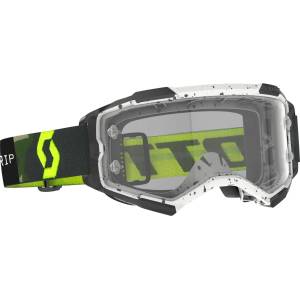 SCOTT Маска Scott Fury Deathgrip 2 S0 Goggles - Grey / Yellow / Glas: Clear - размер One Size (205-6796-0111)