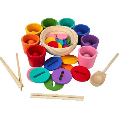 2Kids Toys Dúhové loptičky, mince a poháriky 8 farieb