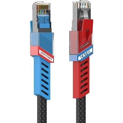 Vention IKJBJ Cat8 SFTP Gaming Ethernet Patch, 5m, černý