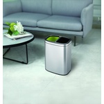 EKO-Europe EKO Отворен кош за разделно събиране OLI - CUBE - - 2 х 10 литра (EKO 903621 - Matt s/s) - luxdom