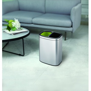 EKO-Europe EKO Отворен кош за разделно събиране OLI - CUBE - - 2 х 10 литра (EKO 903621 - Matt s/s) - luxdom