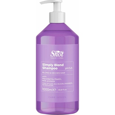 Shot Simply Blond Shampoo - regeneračný šampón pre blond vlasy Simply Blond - šampon, 1000 ml