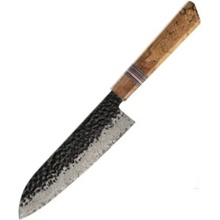 The Knife Brothers Damaškový santoku nůž 8" Spalted wood