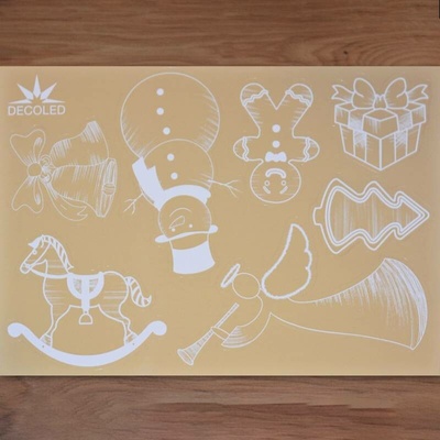 DECOLED Dekoratívny polep do okien A4 symboly