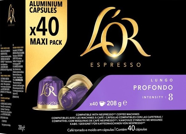 L'OR Espresso Lungo Profondo алуминиеви капсули за Nespresso® 40 бр