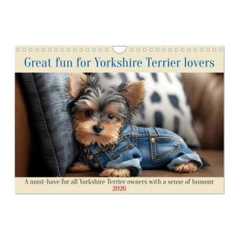 Calvendo Great fun for Yorkshire Terrier lovers (Wall Calendar 2026 DIN A4 landscape), CALVENDO 12 Month Wall Calendar | Calvendo, Peter Ruebsamen