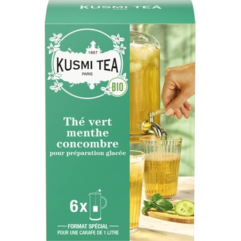 Kusmi Tea Зелен чай био Organic Cucumber-Mint 6 големи пакетчета (21105A1330)