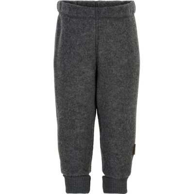 Mikk-Line detské vlnené merino nohavice 50004 Anthracite Melange