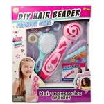 Swede Creative toy with a bead braiding machine for hair