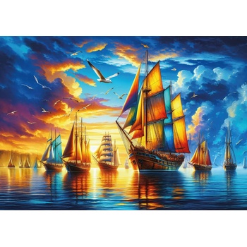 Art Puzzle - Puzzle Harbor of the Colorful Sails - 500 piese