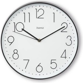 Hama Стенен часовник HAMA Corsica, 30 см, тих, бял (HAMA-185873)