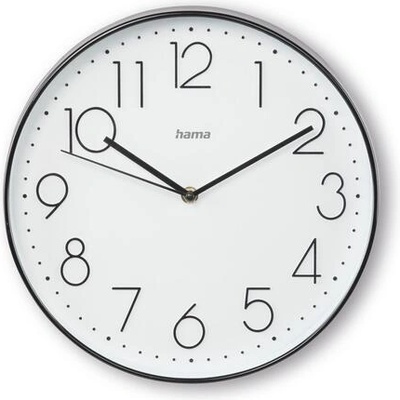 Hama Стенен часовник HAMA Corsica, 30 см, тих, бял (HAMA-185873)