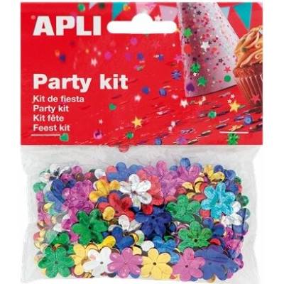Apli konfety metalické kvety 13 mm