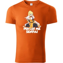 KonoSuba tričko Punish Me Senpai oranžové