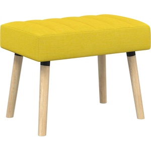 vidaXL Пейка с канали Светло жълто 60 x 40 x 45 см Текстил (42038469)