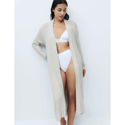Marks & Spencer Дълги рипсирани пелерини с висок модален процент Marks & Spencer сива Marks & Spencer | Siv | ЖЕНИ | S