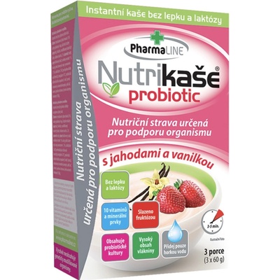 Nutrikaše probiotic s jahodami a vanilkou 3 x 60 g