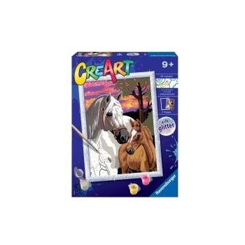 Cre Art for Kids: Horses and Sunset