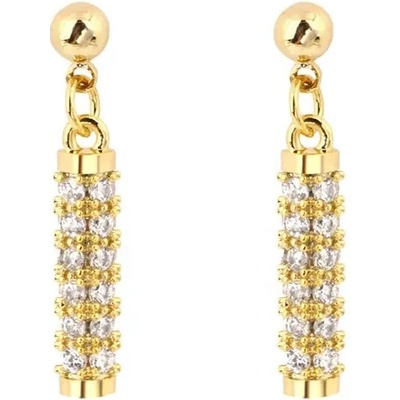 Majya stříbrné náušnice ALICE pozlacené 10458