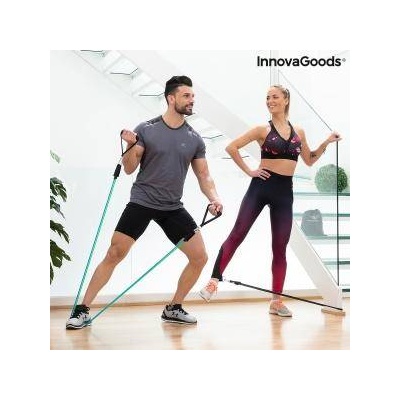InnovaGoods Комплект Ленти за Съпротивление с Аксесоари и Ръководство за Упражнения Tribainer InnovaGoods (опаковка от 3)
