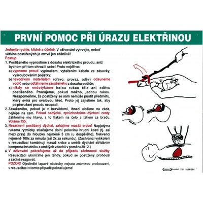 První pomoc při úrazu elektřinou 420x297mm - plast