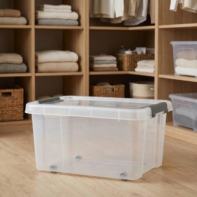 Plast Team Polypropylenová úložná krabice s kolečky Probox 70 l