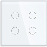 ELMARK Element СТЪКЛЕН МАЛЪК ПАНЕЛ 4 БУТОНА, БЯЛ (195sp4g/wh)