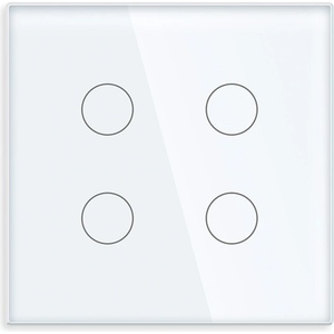 ELMARK Element СТЪКЛЕН МАЛЪК ПАНЕЛ 4 БУТОНА, БЯЛ (195sp4g/wh)