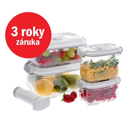 STATUS Tritan 5dielny set vákuových dóz 157530 biela