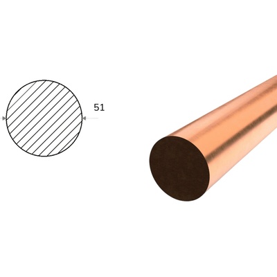Bronzová tyč kruhová 51 mm (CC493K)