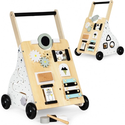 ECOTOYS Dřevěné vzdělávací chodítko Pusher