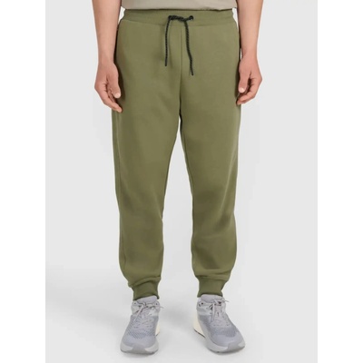 4F Pánské teplákové joggery khaki