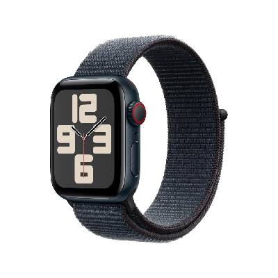 Apple Watch SE (2024) GPS+Cellular 40mm Midnight Aluminium Case Ink Sport Loop, Velikost řemínku: Univerzální MXGA3QC/A
